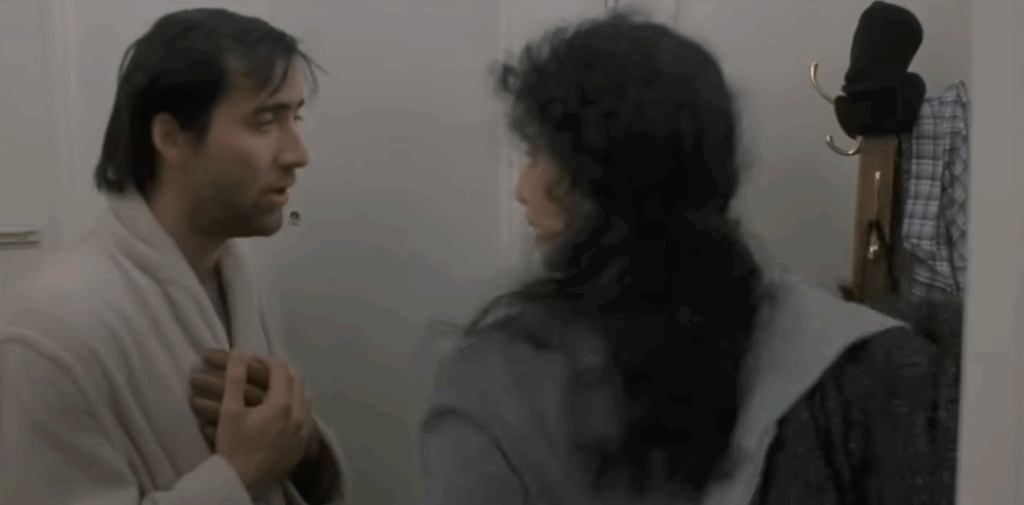 Cher and Nicholas Cage in Moonstruck 1987